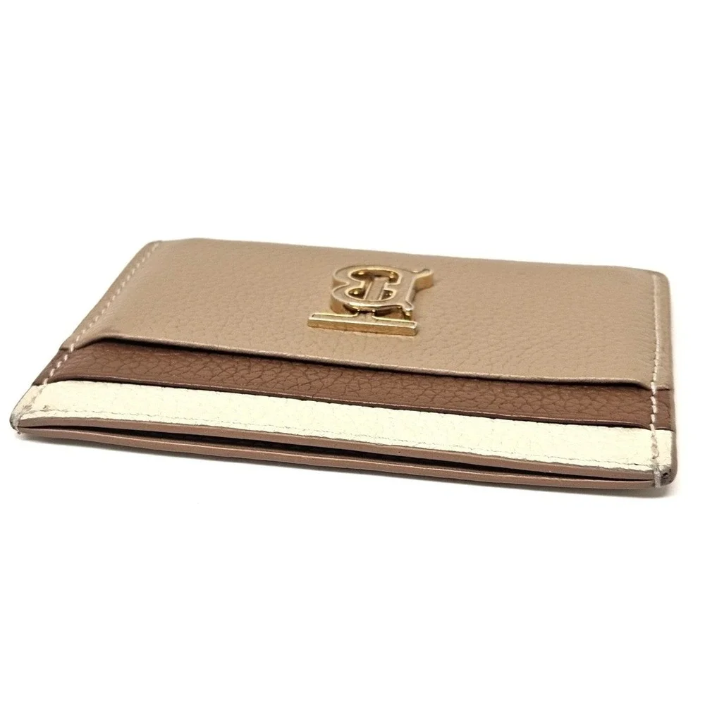 Burberry‎ TB Logo Card Holder 🤎 Tan Beige Colorblock